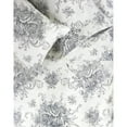 thumbnail image 3 of Melange Home 400 Thread Count Cotton Toile Pleat Sheet Set - 5 Color Grey Full, 3 of 5