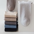 thumbnail image 4 of Voska Men's pure cotton sweat-absorbing mesh breathable creative socks Silver One Size, 4 of 5