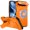 Orange, variant on Dteck 2 In 1 for iPhone Air Case, Compatible with MagSafe, Invisible Kickstand HD Screen Protector, Heavy Duty Shockproof Magnetic Phone Cover with Camera Protection,Black