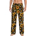 thumbnail image 2 of Lsque Sunflowers And Bww Print Men's Pajama Pants, Lounge Pant - Comfortable Home Wear,Elastic Waistband, Stylish Design-Medium, 2 of 9