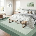 thumbnail image 3 of FairOnly 5'x7' Green Strip Print Area Rugs Washable Bordered Rug Stain-Resistant Rugs for Kitchen Dining Room Modern Area Rug for Bedroom, 3 of 7