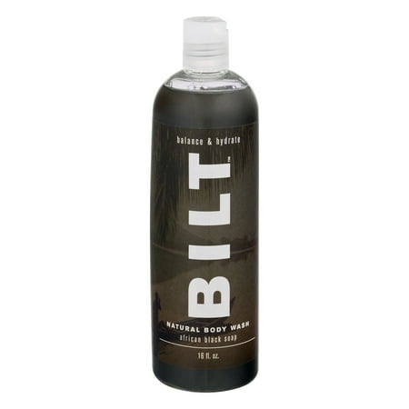 Bilt Natural Body Wash African Black Soap, 16.0 FL
