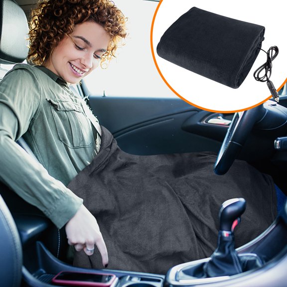 Edgergery Heated Car Blanket,59×39.4 Inch 12-Volt Electric Blanket with Cigarette Lighter for Car,Truck,SUV,or RV – Portable Heated Throw for Car or Camping Essentials,Christmas Clearance