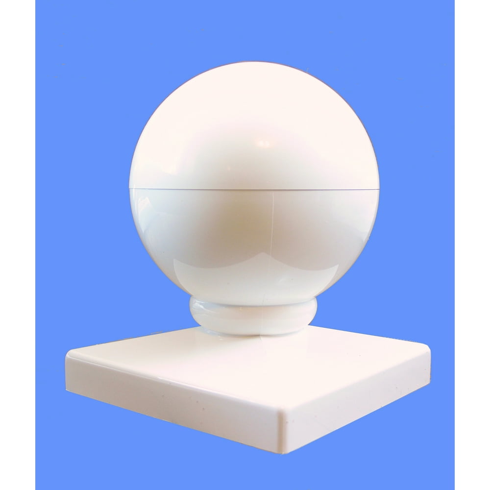 4" Vinyl Post Cap BALL/DOME Style Post Caps Vinyl Fence Post Caps for 4" x 4" Vinyl Fence Post