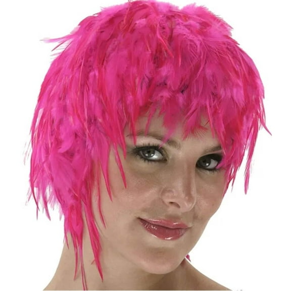 Zucker Feather Products Dyed Rooster Hackle Feather Wigs - Shocking Pink