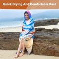 thumbnail image 2 of Starfish Beach Towel with Hood, Microfiber Hooded Swim Towel Poncho, Sand-Free Hooded Towel for Kids and Adults, 2 of 4