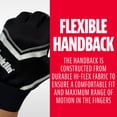 thumbnail image 4 of Franklin Sports Youth Football Receiver Gloves - Shoktak Youth Gloves - Kids Football Gloves - High Grip Football Gloves - Black - Youth Medium, 4 of 7