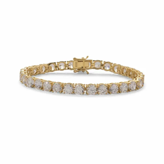 6Ct Round Cut Lab Created Diamond Women's Tennis Bracelet 14K Yellow Gold Plated
