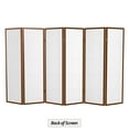 thumbnail image 6 of Red Lantern 5 ft. Tall Double Cross Shoji Screen - Walnut - 6 Panels, 6 of 6