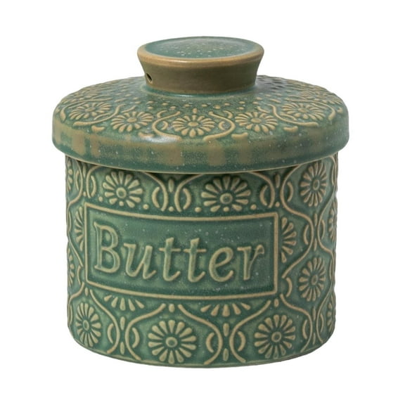 WeiLaiKeQi Butter Crock Ceramic with Lid French Butter Crock for Counter Fresh Spreadable Butter