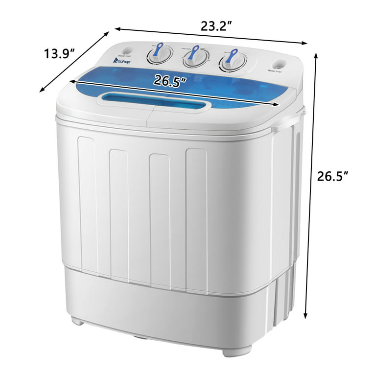 Qhomic 2.1 Cu.ft Portable Washing Machine, 15.6lbs Capacity Fully