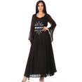 thumbnail image 5 of Sakkas Eve Women's Long Sleeve Casual Medieval Renaissance Celtic Maxi Dress Soft - Black - S/M, 5 of 5