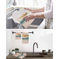 thumbnail image 5 of Boho Mountains Kitchen Dish Towels for Drying Dishes Set of 2, Abstract Gold Sun Forest Landscapae Waffle Weave Microfiber Hand Tea Bathroom Towels Quick Dry & Absorbent Towel 15.7x23.6, 5 of 7