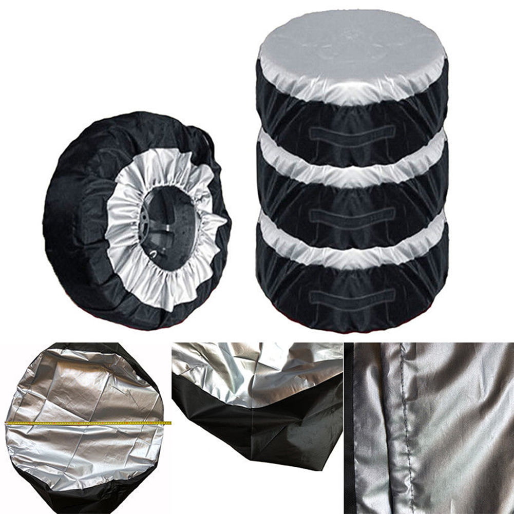 Durable Oxford Cloth Dust-Proof Storage Bags Lightweight Tire Cases Tire Protectors Tire Covers 13-19 inch Wheel Bag Tote Tire Tyre Spare Cover Wheel Covers Sun Protector Waterproof Film 