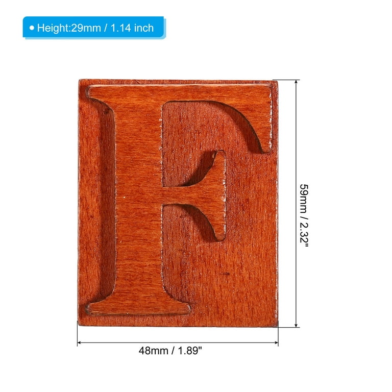 Letter Stamps Wood Rubber Stamp Character Vintage Alphabet Stamps Set Wooden | Harfington, Letter F