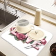 thumbnail image 6 of Ryvnso Valentine Day-a2 Dish Drying Mat for Kitchen Countertop 18x24 Large Dish Pad Drainer Rack Dish Sink Mats, 6 of 7