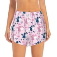 thumbnail image 4 of Lsque Cartoon Poodle Dog Printed Women's Running Shorts with Liner Pockets,Elastic Quick Dry Workout Athletic Gym Yoga Shorts,Womens High Waist Shorts-Large, 4 of 9