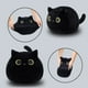thumbnail image 5 of Almohada de gato negro Oso de Fresa de peluche suave 10 cm, 5 of 6