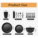 thumbnail image 2 of Vajilla Juego Cocina Paja Trigo Plato Tazas Kit 48pcs Modelo Negro, 2 of 4