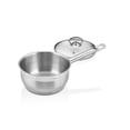 thumbnail image 3 of Safinox 18/10 Stainless Steel Tri-Ply Thermo Capsulated Bottom 1.5-Quart Sauce Pan with Glass Lid, Induction Ready, Dishwasher Safe, 3 of 5