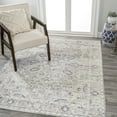thumbnail image 4 of JONATHAN Y WASHABLE 5 x 8 Area Rug, Shaii Global Medallion - Light Gray/Brown, WSH319B-5, 4 of 9