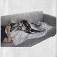 thumbnail image 6 of Donkey Soft Flannel Fleece Blanket, Water Carrier from Tyre Lebanon Vintage Engraved Illustration of Travel Journal, Cozy Plush for Indoor and Outdoor Use, 50" x 70", Black and White, by Ambesonne, 6 of 6
