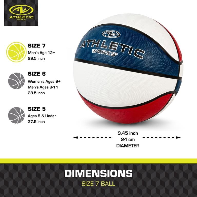 Master Grip Basketball, Size 7, Red/White/Blue photo 8
