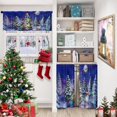 thumbnail image 3 of Christmas Tree Blue Colorful Kitchen Curtains Window Curtains and Valances Set 36 Inch, Snowman Deer Snow Winter Landscape Short Tier Curtain for Kitchen, Christmas Small Kitchen Decor, 3 of 6