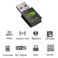 thumbnail image 2 of Injueey Adaptador WiFi compatible con Bluetooth, tarjeta de red de 600 Mbps, Mini herramientas de red de escritorio, conectividad Estaciones de acoplamiento para portátiles, 2 of 5