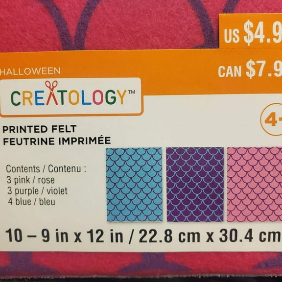 Pink, Purple  Blue Felt Sheets 10pk - Creatology