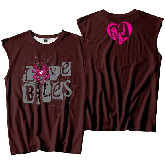 AJ Lee Merch Love Bites Tank Tops Sleeveless T-Shirt port Vest Women Men Casual Outdoor Sportwear