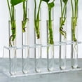 thumbnail image 4 of KAKOWELY Transparent Acrylic Hydroponic Test Tube Rack for Home with Porous Design and Decorative Value,8.66"X3.54"X2.36", 4 of 5