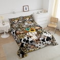 thumbnail image 3 of Erosebridal Ensembles de Literie Tête de Mouton pour Tout-Petit avec Couette, Insert de Couette Tournesol Rustique, Décor à Imprimé Léopard Guépard, Réversible, 3 of 8