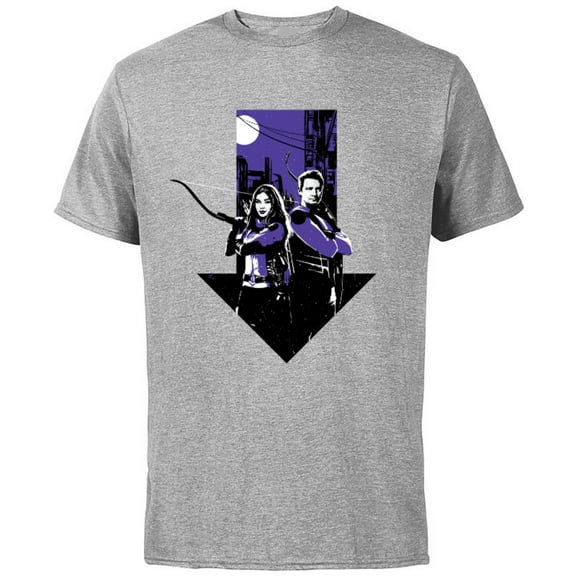 Marvel Hawkeye Kate Bishop Clint Barton Arrow - Short Sleeve Cotton T-Shirt for Adults - Customized-Athletic Heather