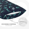 thumbnail image 3 of Yiaed Ice Blue Starfish and Jellyfish Print Brushed Microfiber Envelope Pillowcases, Standard,Envelope Closure Pillow Cases(Without Pillow Core)-20"x30", 3 of 6