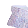thumbnail image 4 of Bling Rhinestones Sun Visor Hat Sun Protection Hat for Women Men Beach White Color White, 4 of 9