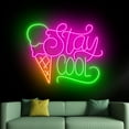 thumbnail image 3 of Handmadetneonsign Stay Cool Neon Sign, Ice Cream Shop Store Wall Art Decor, Ice Cream Cone Wall Decor 51872, 3 of 5