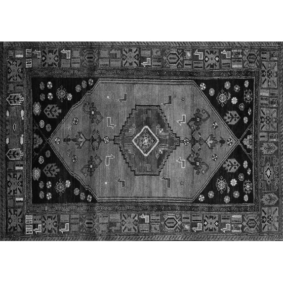 Ahgly Company Indoor Rectangle Persian Gray Traditional Area Rugs, 6' x 9'