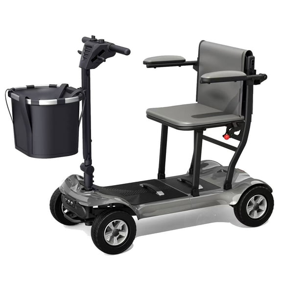 OXYVITA Electric Scooter for Adults, Ultralight 36 lbs Folding Electric Scooter for Seniors, 28 Mile Range, 2 Lithium Batteries, Public Transportation-Friendly All Terrain Electric Scooter Pro