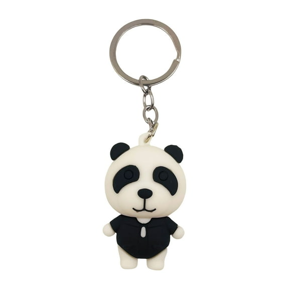 Yoetaun Adorable Silicone Panda Keychain Cartoon Animal Pendant Keyring Handmade Backpack Accessory for Girls and Boys Color 1