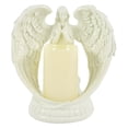 thumbnail image 2 of Angel Candle Holder Lamp 5.90x5.51x3.34in/15x14x8.5cm – Resin Tabletop Decor with Battery-Powered LED Light for Wedding, Party, Romantic Dinner (White), 2 of 6