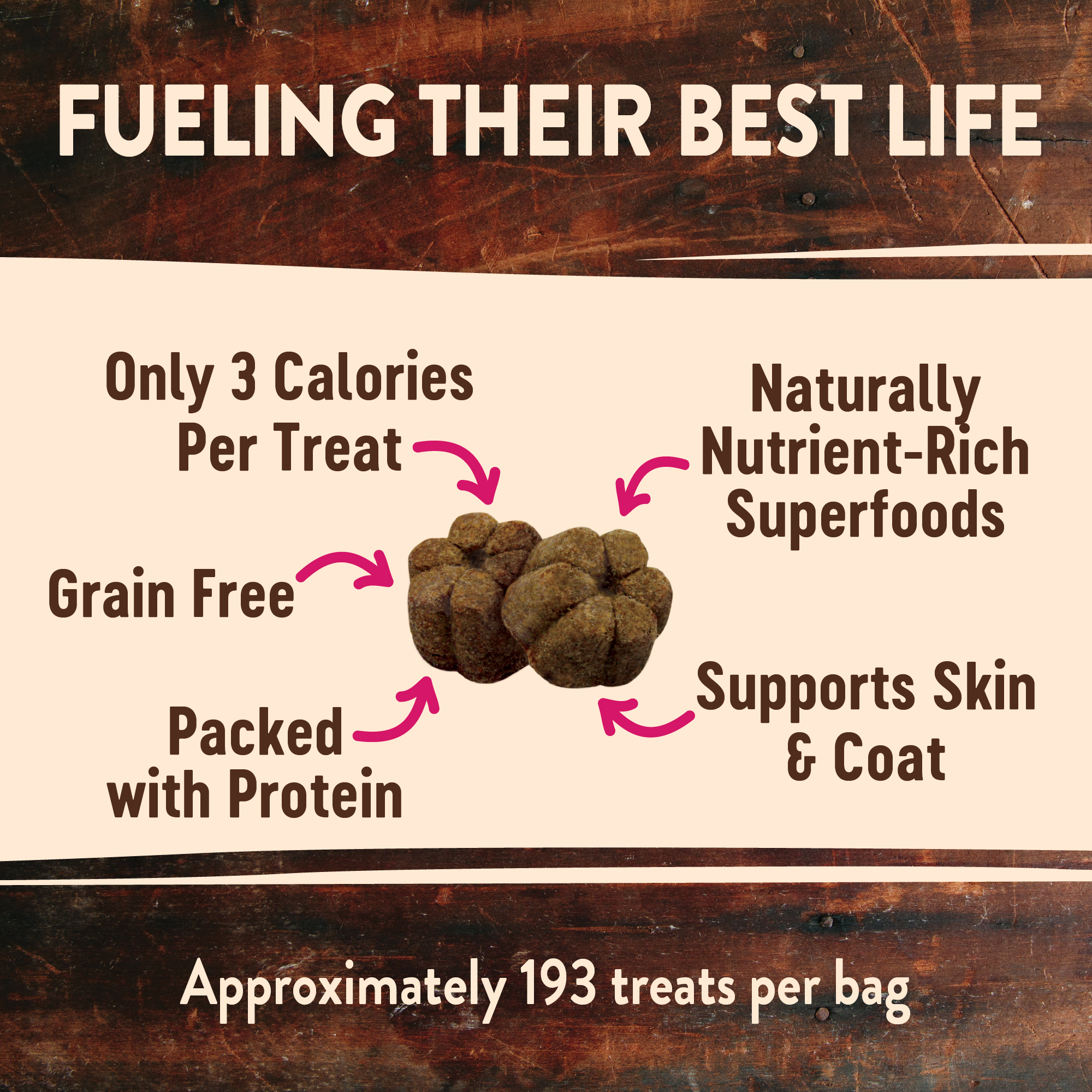 Wellness Petite Treats Natural Grain Free Small Breed Crunchy Dog Treats, Chicken & Cherries, 6-Ounce Bag - image 2 of 6