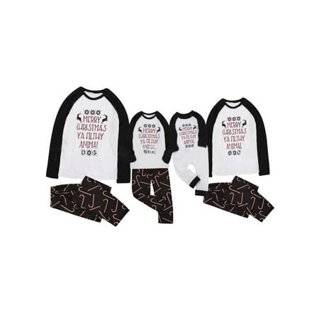 

Gwiyeopda Family Christmas Pajamas Set Parent-Child Long Sleeve Nightwear Sleepsuit Loungewear