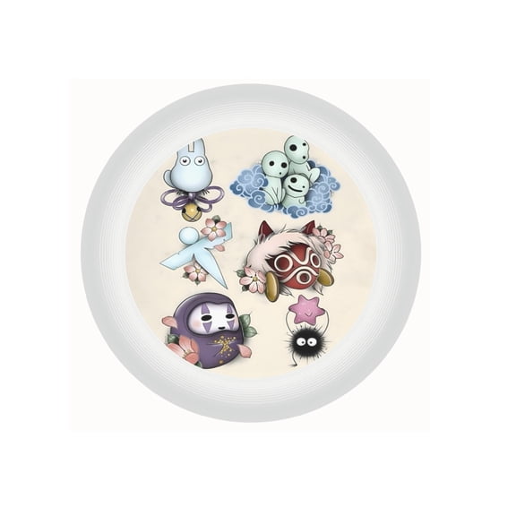 Spirited Away Patterned Frisby Slip Resistant And Stable Throw With A Hidden Love For Parent-Child Fun