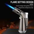 thumbnail image 5 of YIKA Torch Lighters Windproof Refillable Lighter Adjust Flame Used For Barbecue Kitchen Fireplace Candles Etc Black, 5 of 8