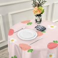 thumbnail image 5 of Coolnut Cute Little Flowers and Strawberries Round Tablecloth 60In,Table Cover Water Resistant Spill Proof Large Table Cover for Indoor & Outdoor Family Gathering Dinner, Hotel, BBQ, 5 of 7