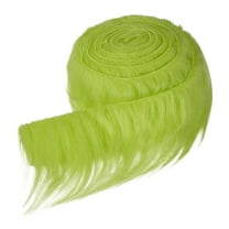 Uxcell Faux Fur Fabric, 60 x 2 Inch Plush Faux Fur, Fluffy Fuzzy Fabric Precut Strips for Crafts Beard Hair, Light Green