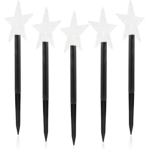 GAXIRE 5-Pack Decorative Solar Lights for Outdoor Yard, Simple Design, Weatherproof, Energy Saving, 14x4.7in