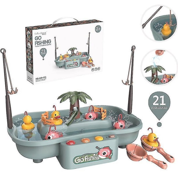 Juego de pesca musical para niños, juguetes para niños, tablero giratorio, juego de juguetes para atrapar Hy