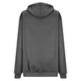 thumbnail image 3 of Jinhomg Womens Letter Print Sweatshirt Lightweight Comfy Long Sleeve Drawstring Hoodies Casual Loose Kangaroo Pocket Pullover Tops with Drawstring Gray S, 3 of 6